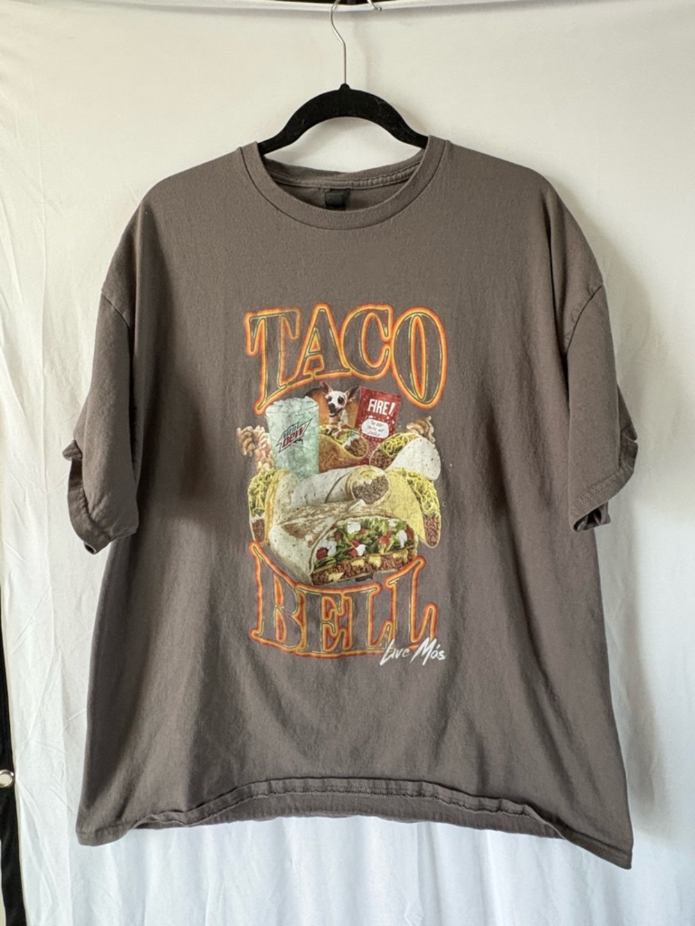 Gray Taco Bell Graphic Tee